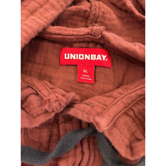 Unionbay Mens XL Hooded Shirt Denim Hooded Jacket GrungeSkater Streetwear - Picture 3 of 4